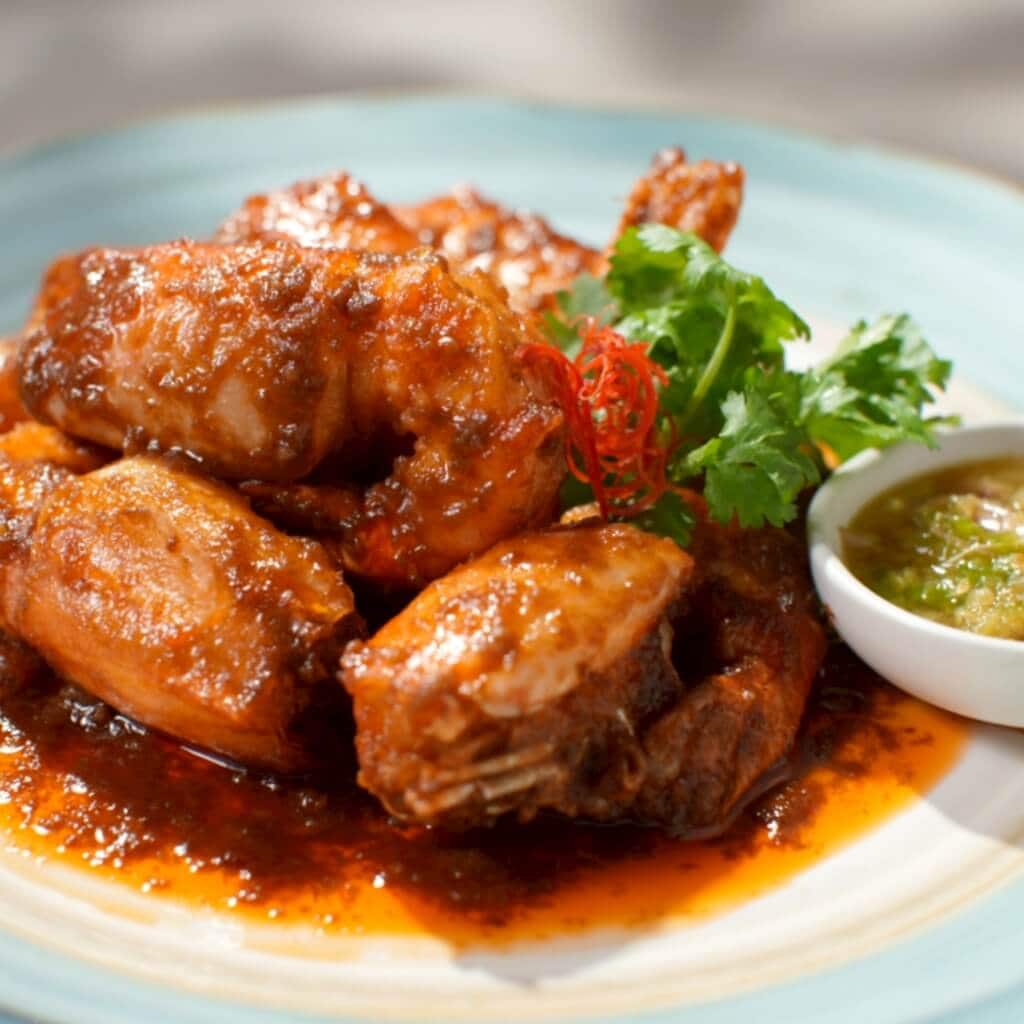 กุ้งทอดซอสสามเกลอมันกุ้ง กุ้งทอดซอสสามเกลอมันกุ้ง